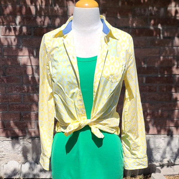 NWT Talbots yellow summer blouse - Picture 3 of 8